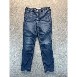 Athleta Jeans Women's 2 Skinny Sculptek High Rise Dark‎ Blue Stretch Denim